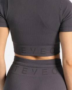 TEVEO Ribbed Crop Top 
