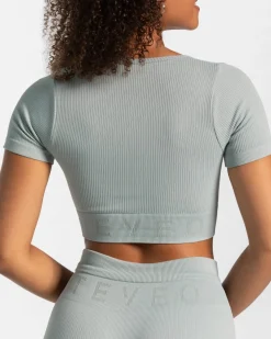 TEVEO Ribbed Crop Top 