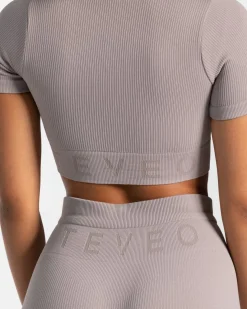 TEVEO Ribbed Crop Top 