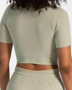TEVEO Ribbed Crop Top 