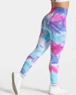 TEVEO Tie Dye Scrunch Leggings " ">Frau Leggings & Hosen