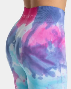 TEVEO Tie Dye Scrunch Leggings 