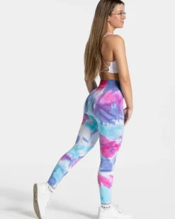 TEVEO Tie Dye Scrunch Leggings 