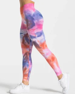 TEVEO Tie Dye Scrunch Leggings " ">Frau Leggings & Hosen