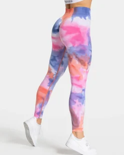 TEVEO Tie Dye Scrunch Leggings " ">Frau Leggings & Hosen
