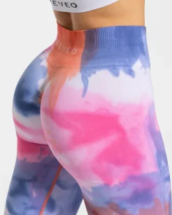 TEVEO Tie Dye Scrunch Leggings 