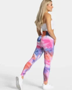 TEVEO Tie Dye Scrunch Leggings 